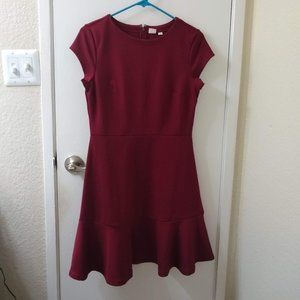 Gap cap sleeve dress NWOT Size 6 burgundy